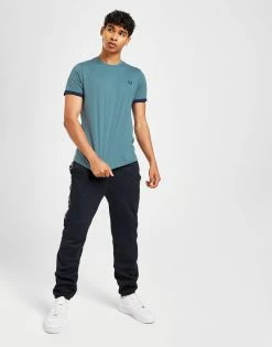 Fred Perry Ringer T-shirt Blå -Herretoj Salg jd 570473 c