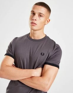 Fred Perry Ringer T-shirt Grå -Herretoj Salg jd 570480 b