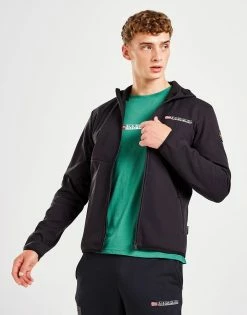 Napapijri Softshell Hoodie Sort
