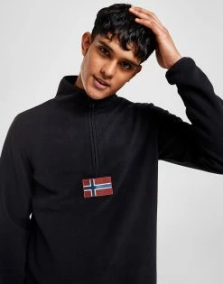 Napapijri Polar Fleece Zip Sweatshirt Sort