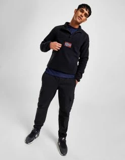 Napapijri Polar Fleece Zip Sweatshirt Sort -Herretoj Salg jd 571082 e