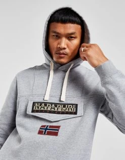 Napapijri Burgee 1/2 Zip Hoodie Grå