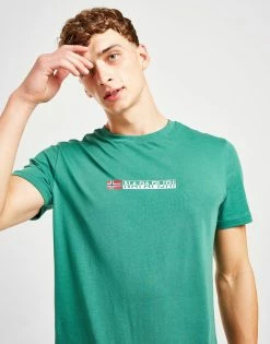 Napapijri Sory Logo T-Shirt Grøn -Herretoj Salg jd 571174 d