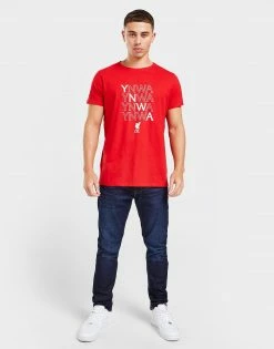 Official Team Liverpool FC YNWA T-Shirt Rød -Herretoj Salg jd 571586 d