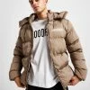 Hoodrich Stack Puffer Jacket Brun -Herretoj Salg jd 572801 a