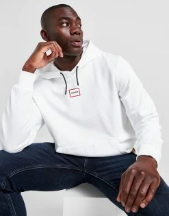 HUGO Dorage Emblem Hoodie Hvid