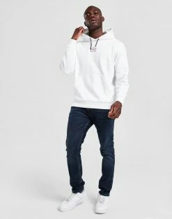HUGO Dorage Emblem Hoodie Hvid -Herretoj Salg jd 572910 c