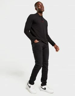 HUGO 734 Skinny Jeans Herre Sort