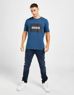 HUGO Dulive Box T-Shirt Blå -Herretoj Salg jd 572923 d