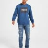 HUGO Distressed Slim Paint Jeans Blå -Herretoj Salg jd 572929 a