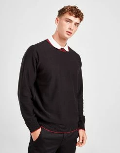 HUGO Smarlo Ringer Crew Sweatshirt Sort 10 HUGO Smarlo Ringer Crew Sweatshirt Sort -Herretoj Salg jd 572931 d