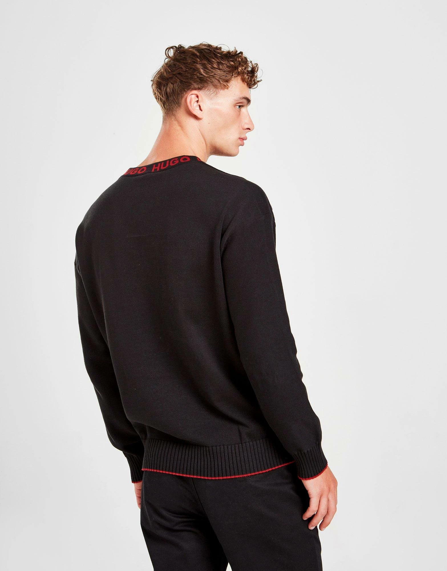 HUGO Smarlo Ringer Crew Sweatshirt Sort 7 HUGO Smarlo Ringer Crew Sweatshirt Sort - Billede 5