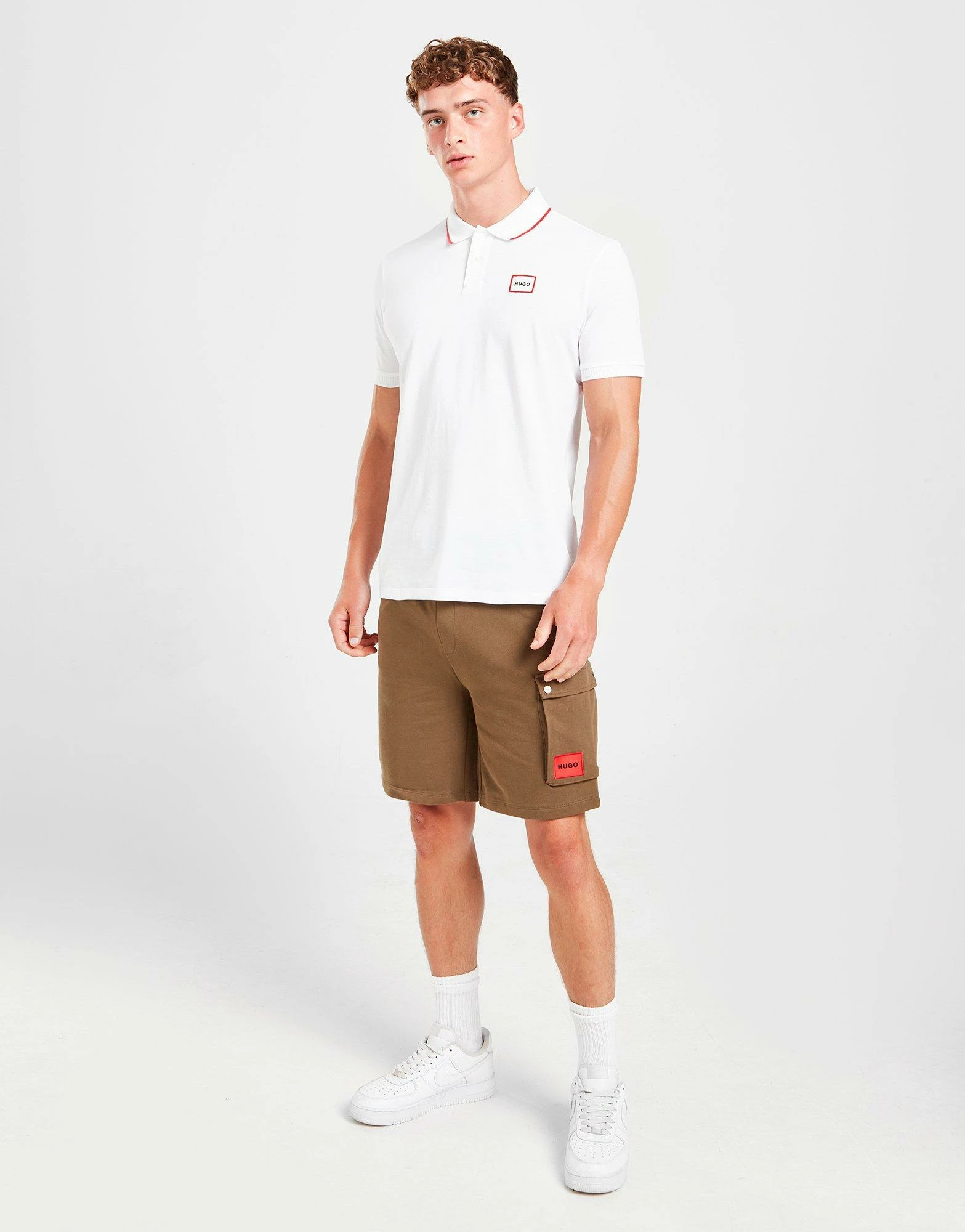 HUGO Demlock Embroidered Polo Shirt Hvid 5 HUGO Demlock Embroidered Polo Shirt Hvid - Billede 3