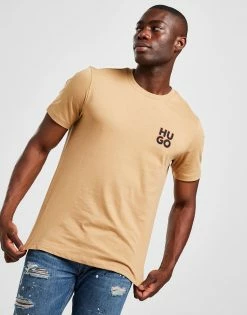 HUGO Dimento T-Shirt Brun -Herretoj Salg jd 572940 c