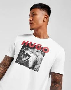 HUGO Dupus Wolf T-Shirt Hvid -Herretoj Salg jd 572941 c