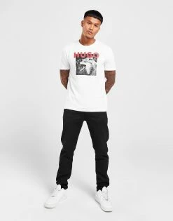 HUGO Dupus Wolf T-Shirt Hvid -Herretoj Salg jd 572941 d