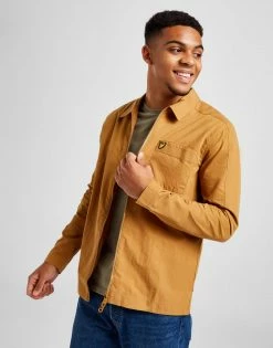 Lyle & Scott Zip Up Overshirt Brun