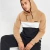 BOSS Colour Block Fleece Hoodie Brun -Herretoj Salg jd 573046 a