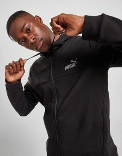 Puma Panel Full Zip Tracksuit Sort -Herretoj Salg jd 573533 d
