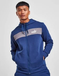 Puma Panel Full Zip Tracksuit Blå -Herretoj Salg jd 573559 c