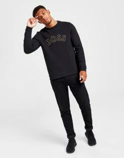 BOSS Salbo Sweatshirt Sort -Herretoj Salg jd 574178 d