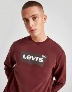 Levi's Batwing Crew Sweatshirt Herre Rød -Herretoj Salg jd 575148 c