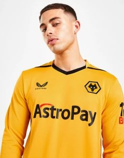 Castore Wolverhampton Wanderers 2022/23 LS Home Shirt Gul