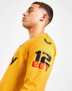 Castore Wolverhampton Wanderers 2022/23 LS Home Shirt Gul -Herretoj Salg jd 576409 d