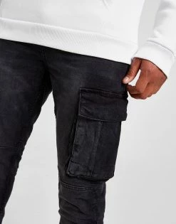 Supply & Demand Recoil Denim Cargo Jeans Sort -Herretoj Salg jd 576544 e