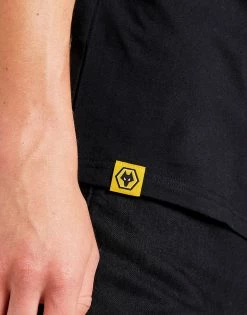 Official Team Wolverhampton Wanderers FC Essential T-Shirt Sort -Herretoj Salg jd 576567 c