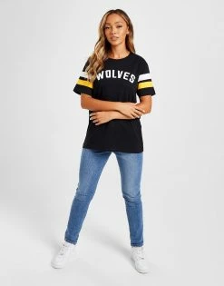 Official Team Wolverhampton Wanderers FC Text T-Shirt Sort -Herretoj Salg jd 576573 e