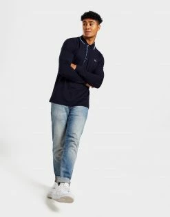 BOSS Pleesy Placket Long Sleeve Shirt Blå -Herretoj Salg jd 578119 d