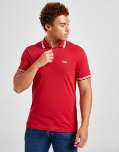 BOSS Paddy Polo Shirt Rød -Herretoj Salg jd 578130 d