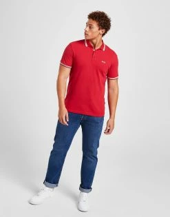 BOSS Paddy Polo Shirt Rød -Herretoj Salg jd 578130 e