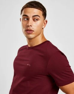 BOSS Core Curved Logo T-Shirt Rød