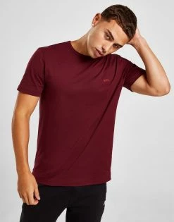 BOSS Core Curved Logo T-Shirt Rød -Herretoj Salg jd 578132 c