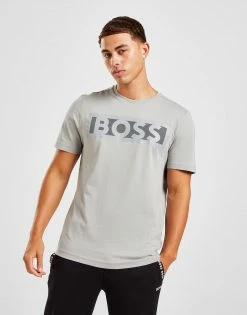 BOSS Split Logo T-Shirt Grå -Herretoj Salg jd 578138 c
