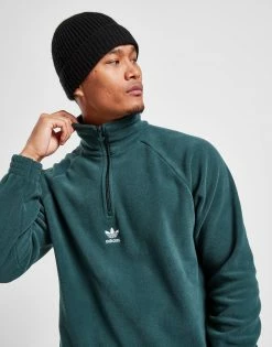 Adidas Originals Teddy Fleece Half Zip Sweatshirt Grøn -Herretoj Salg jd 579097 d