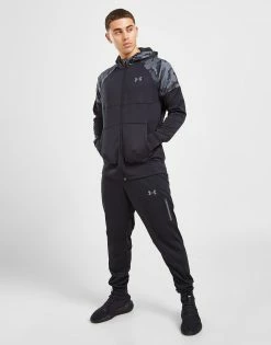 Under Armour Fleece Full Zip Hættetrøje Herre Sort -Herretoj Salg jd 592158 e