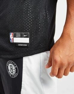 Jordan NBA Brooklyn Nets Baseball Top Sort -Herretoj Salg jd 592348 e