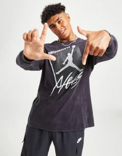 Nike NBA Brooklyn Nets Max90 Long Sleeve T-Shirt Sort -Herretoj Salg jd 592350 c