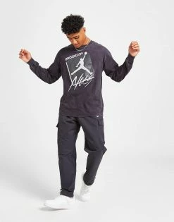 Nike NBA Brooklyn Nets Max90 Long Sleeve T-Shirt Sort -Herretoj Salg jd 592350 f