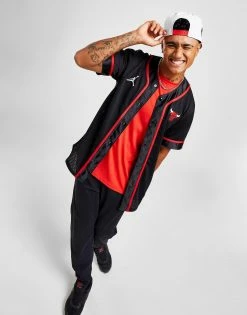 Nike NBA Chicago Bulls Short Sleeve Top Sort -Herretoj Salg jd 592420 e