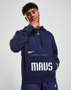 Nike NBA Dallas Mavericks Fleece Pullover Hoodie Blå -Herretoj Salg jd 592432 d