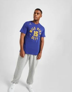 Jordan NBA Denver Nuggets Jokic #15 Statement T-Shirt Blå -Herretoj Salg jd 592433 d