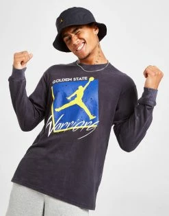 Jordan NBA Golden State Warriors Long Sleeve T-Shirt Sort