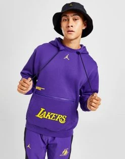 Jordan NBA LA Lakers Fleece Pullover Hoodie Lilla