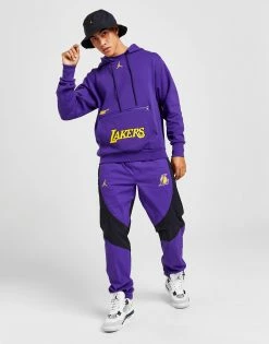 Jordan NBA LA Lakers Fleece Pullover Hoodie Lilla -Herretoj Salg jd 592472 c
