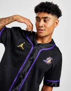 Nike NBA Los Angeles Lakers Short Sleeve Top Sort -Herretoj Salg jd 592481 c