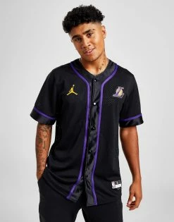 Nike NBA Los Angeles Lakers Short Sleeve Top Sort -Herretoj Salg jd 592481 e